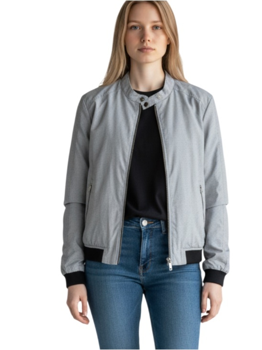 BONI HOMME Grey Lightweight Lined Windbreaker